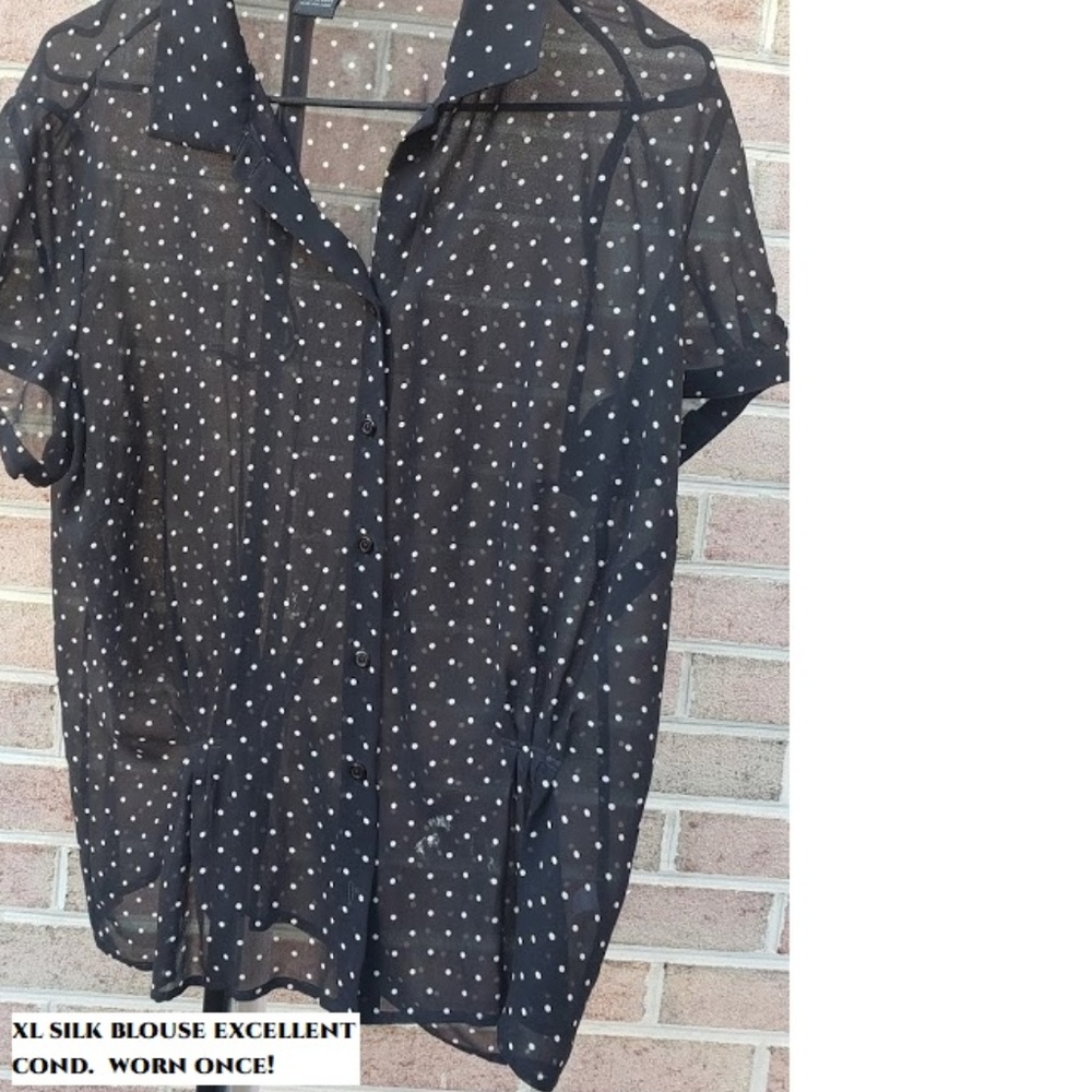 silk blouse, top, large xlarge
